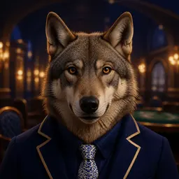 Avatar do jogador André C. com mascote lobo-ibérico
