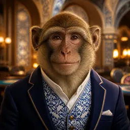 Avatar do jogador Rui A. com mascote macaco-de-gibraltar